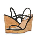 【送料無料】 スティーブ マデン レディース ヒール シューズ Udell Wedge Sandal Black Leather 1