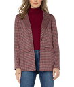 【送料無料】 リヴァプール ロサンゼルス レディース コート アウター Boyfriend Blazer with Princess Dart Mulberry Multi Houndstooth