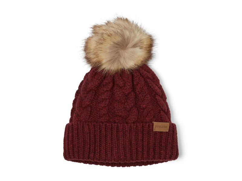 【送料無料】 ペンドルトン レディース 帽子 アクセサリー Cable Beanie Merlot