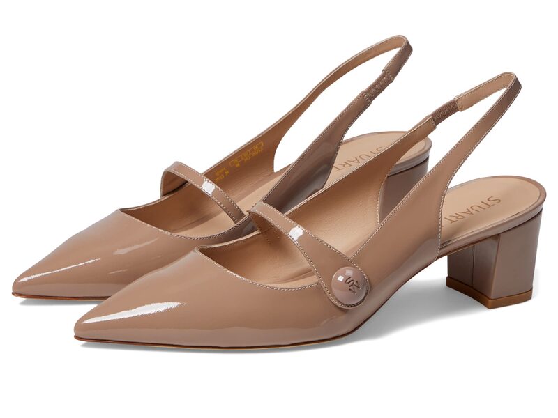 【送料無料】 スチュアート ワイツマン レディース ヒール シューズ SW 50 Block Slingback Fawn