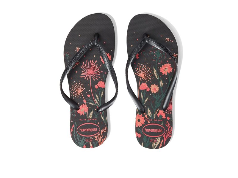 楽天ReVida 楽天市場店【送料無料】 ハワイアナス レディース サンダル シューズ Slim Organic Flip Flop Sandal Black/Pink