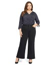 【送料無料】 エヌワイディージェイ レディース デニムパンツ ボトムス Plus Size Waist Match High-Rise Major Wide Leg in Vintage Black Vintage Black