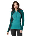 【送料無料】 スマートウール レディース ニット・セーター アウター Classic Thermal Merino Base Layer 1/2 Zip Hoodie Cascade Green Heather(4)