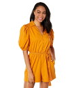 【送料無料】 ビーシービージーマックスアズリア レディース ジャンプスーツ トップス Puff Sleeve Romper Golden Oak