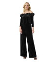 【送料無料】 アドリアナ パペル レディース ジャンプスーツ トップス Off-the-Shoulder Stretch Velvet Blouson Jump...