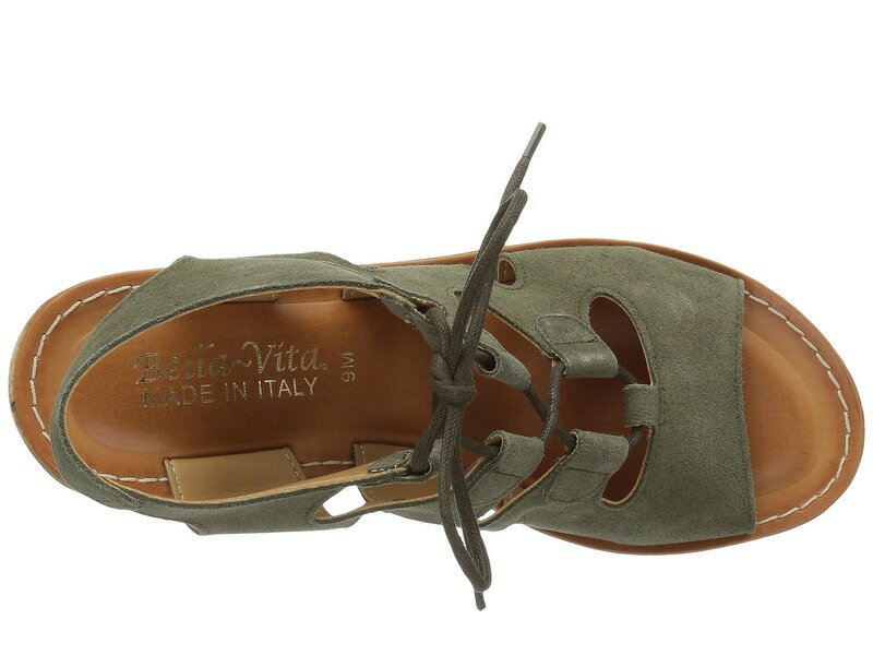 ベラビタ レディース サンダル シューズ Bre-Italy Olive Suede Leather