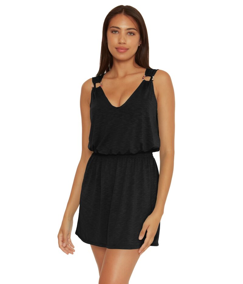 【送料無料】 ベッカ レディース ワンピース トップス Breezy Basics Ring Dress Cover-Up Black