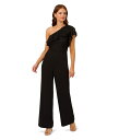 【送料無料】 アドリアナ パペル レディース ジャンプスーツ トップス One Shoulder Ruffled Lace and Stretch Crepe ...