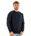 【送料無料】 フレッドペリー メンズ パーカー・スウェット アウター Crew Neck Sweatshirt Navy/Dark Caramel