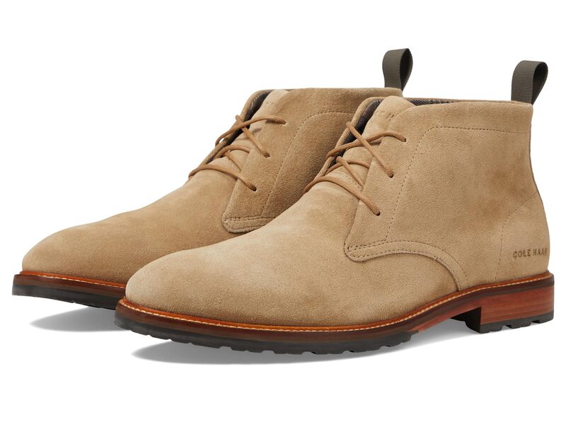 【送料無料】 コールハーン メンズ ブーツ・レインブーツ シューズ Berkshire Lug Chukka Boot Golden Toffee Suede/Natural Water-Resistant