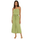 【送料無料】 ベッカ レディース ジャンプスーツ トップス Ponza Crinkled Rayon Jumpsuit Cover-Up Sage