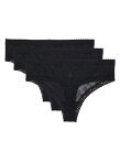 【送料無料】 ナトリ レディース パンツ アンダーウェア Escape Thong 3-Pack Black