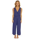 【送料無料】 ベッカ レディース ジャンプスーツ トップス Breezy Basics Wrap Front Jumpsuit Cover-Up Deep Wa...