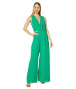 yz BXJ[g fB[X WvX[c gbvX Chiffon Twist Front Balloon Sleeve Jumpsuit Kelly Green