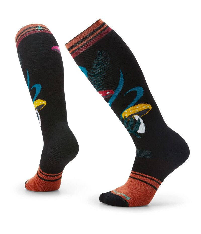 yz X}[gE[ fB[X C A_[EFA Snowboard Full Cushion Fungi Fabulous Over-the-Calf Socks Black