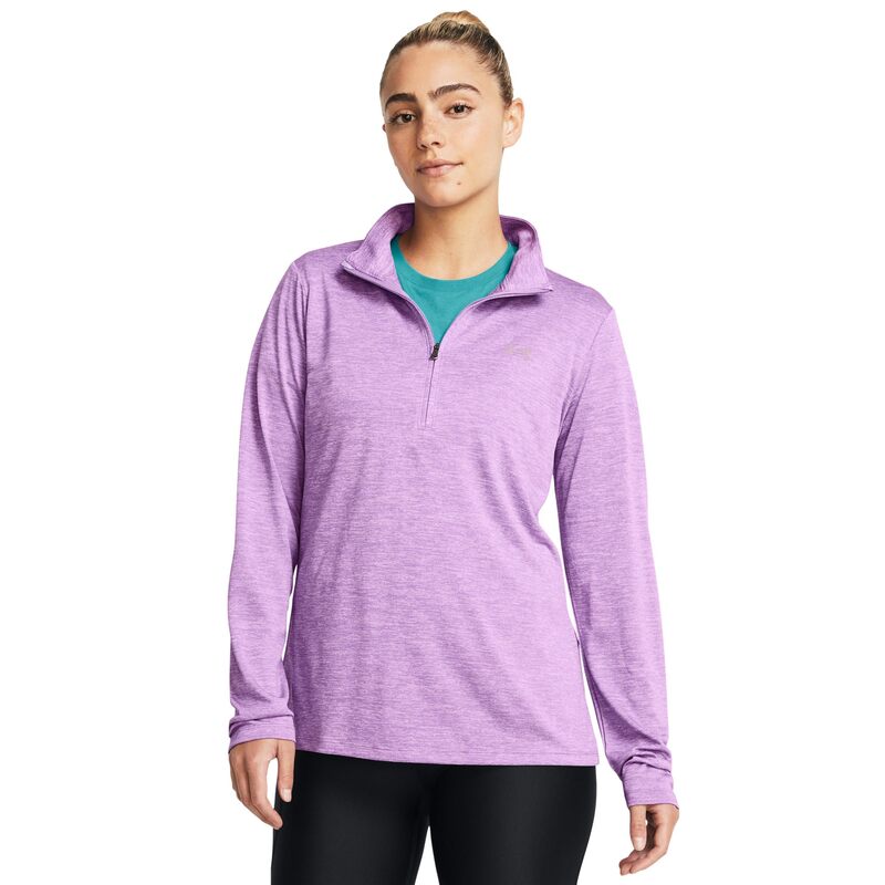 【送料無料】 アンダーアーマー レディース シャツ トップス Tech 1/4 Zip Twist Provence Purple/Purple Ace