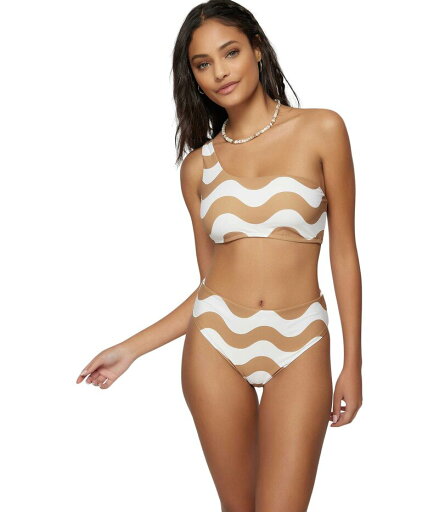 【送料無料】 オニール レディース トップのみ 水着 Wavy Stripe One Shoulder Top Chipmunk 【送料無料】 オニール レディース トップのみ 水着 Wavy Stripe One Shoulder Top Chipmunk