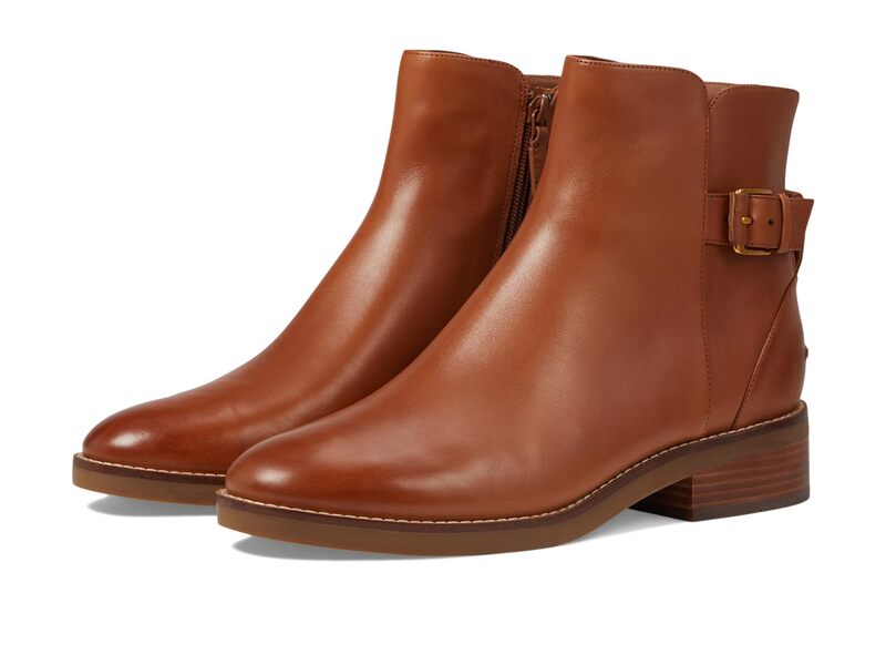 コール ハーン ブーツ レディース 【送料無料】 コールハーン レディース ブーツ・レインブーツ シューズ Hampshire Buckle Bootie British Tan Leather