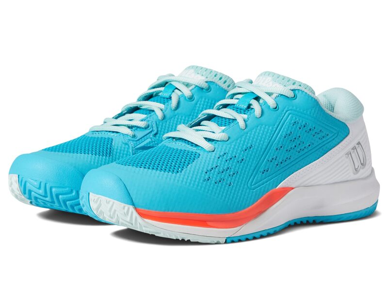 【送料無料】 ウィルソン レディース スニーカー シューズ Rush Pro Ace Tennis Shoes Scuba Blue/White/Fiery Coral