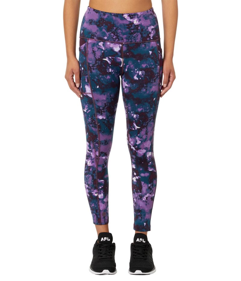 【送料無料】 スマートウール レディース カジュアルパンツ ボトムス Active Printed 7/8 Leggings Purple Iris Watercolor