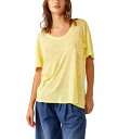 【送料無料】 フリーピープル レディース シャツ トップス Care Fp All I Need Tee Yellow Tansy
