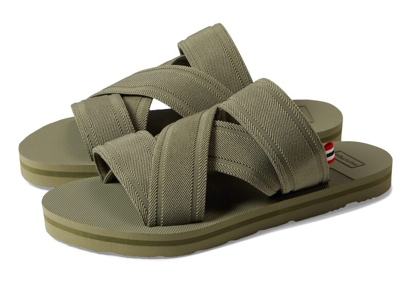 【送料無料】 ハンター レディース サンダル シューズ Elastic Crossover Slide Lichen Green