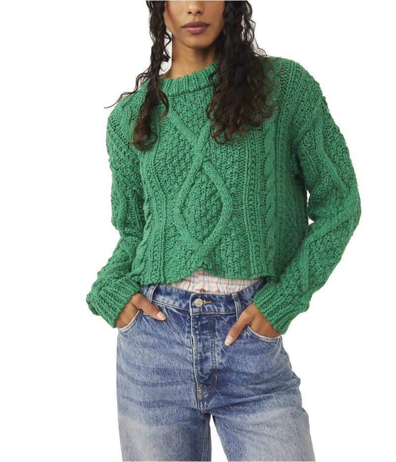 yz t[s[v fB[X jbgEZ[^[ AE^[ Cutting Edge Cable Sweater Green Bee