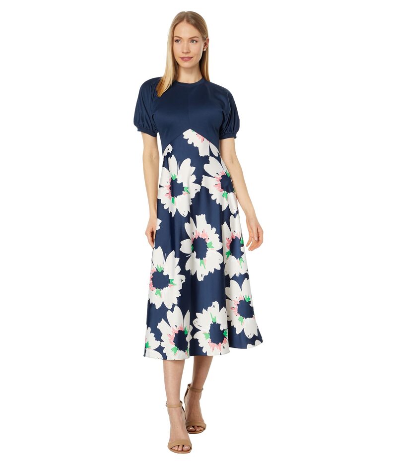 【送料無料】 テッドベーカー レディース ワンピース トップス Daysiah Ponte Top with Midi Skirt Dress Dark Navy