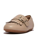 【送料無料】 フィットフロップ レディース スリッポン・ローファー シューズ Allegro Fringe Buckled Leather Loafers Latte Beige(4)