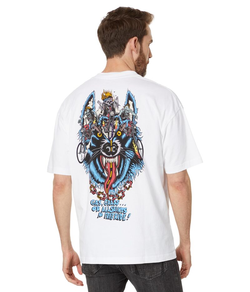 【送料無料】 オールセインツ メンズ シャツ トップス Howlrider Short Sleeve Crew White