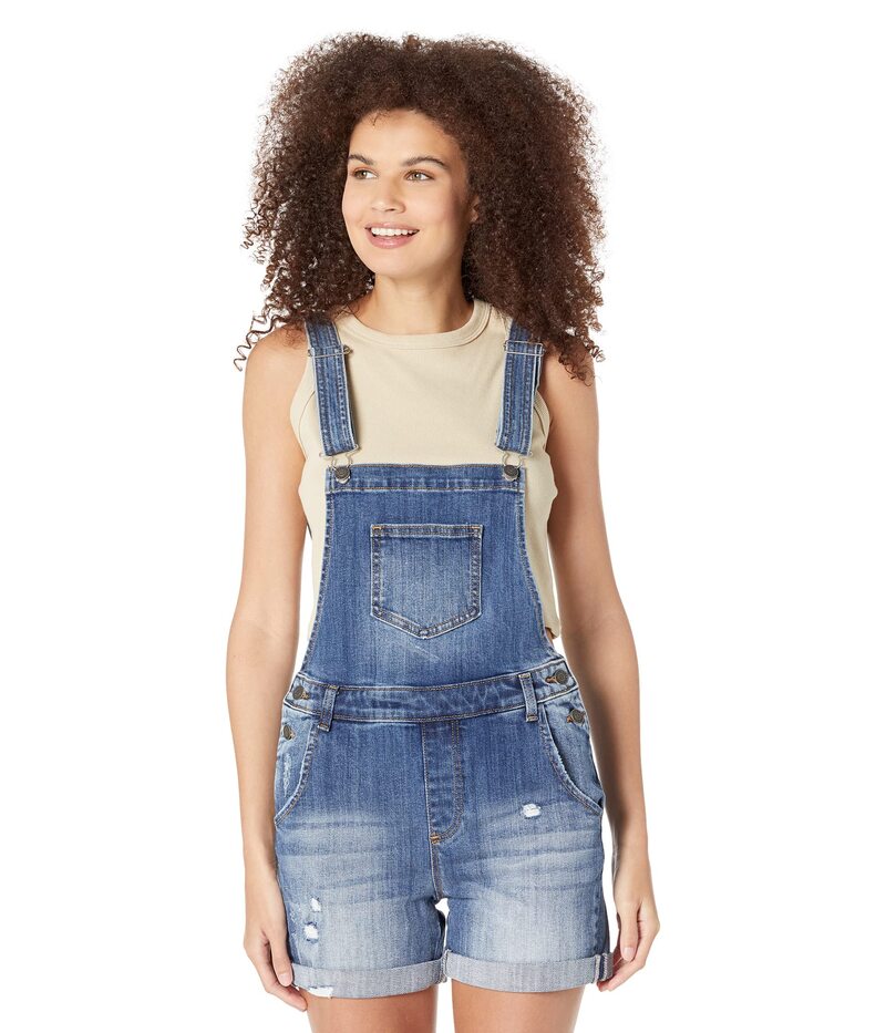 【送料無料】 ミスミー レディース ハーフパンツ ショーツ ボトムス Overalls Shorts in Medium Blue Medium Blue