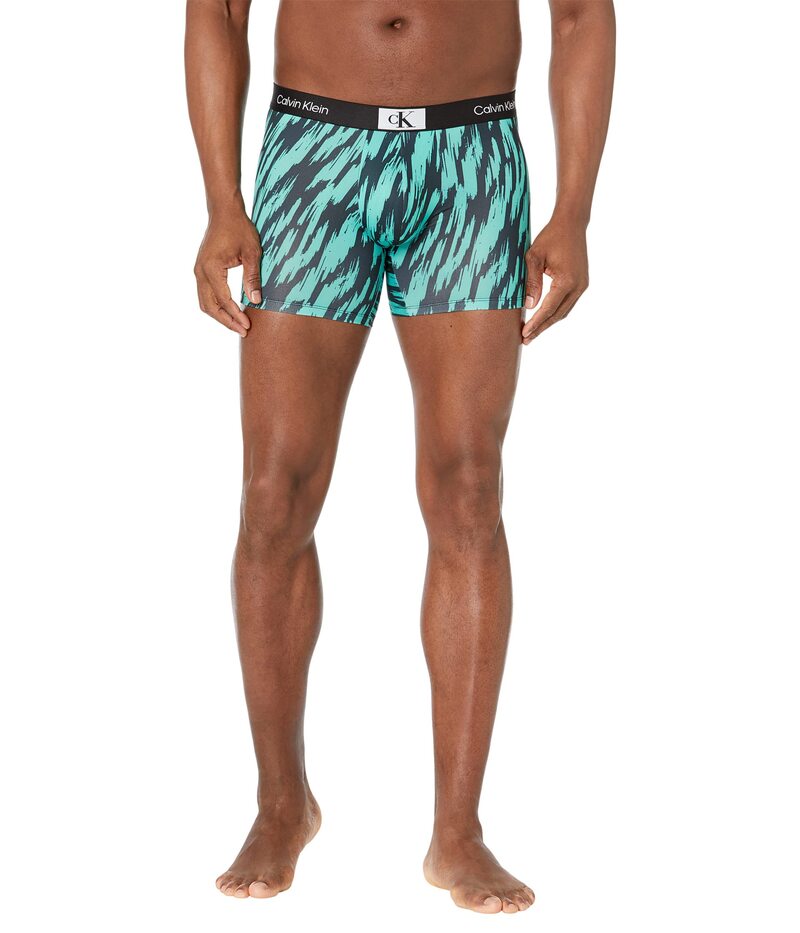 ̵ Х 饤   ܥѥ  Calvin Klein 1996 Boxer Brief 3-Pack Black/Fresh Peppermint/Tiger Stripe Print Fresh Peppermint