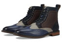 【送料無料】 ステイシーアダムス メンズ ブーツ・レインブーツ シューズ Finnegan Wing Tip Boot Navy Multi