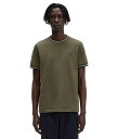 フレッドペリー 【送料無料】 フレッドペリー メンズ シャツ トップス Twin Tipped Ringer T-Shirt Uniform Green