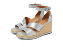 【送料無料】 ジョンストンアンドマーフィー レディース ヒール シューズ Marcia Asymmetrical Sandal Silver Metallic
