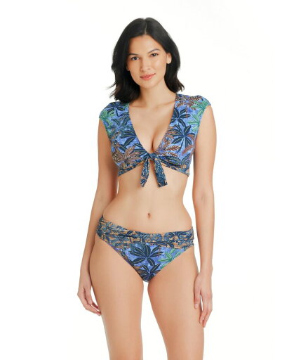 【送料無料】 ブルーロッドビーティ レディース トップのみ 水着 By the Sea Tie Front Cap Sleeve Top Navy Multi 【送料無料】 ブルーロッドビーティ レディース トップのみ 水着 By the Sea Tie Front Cap Sleeve Top Navy Multi