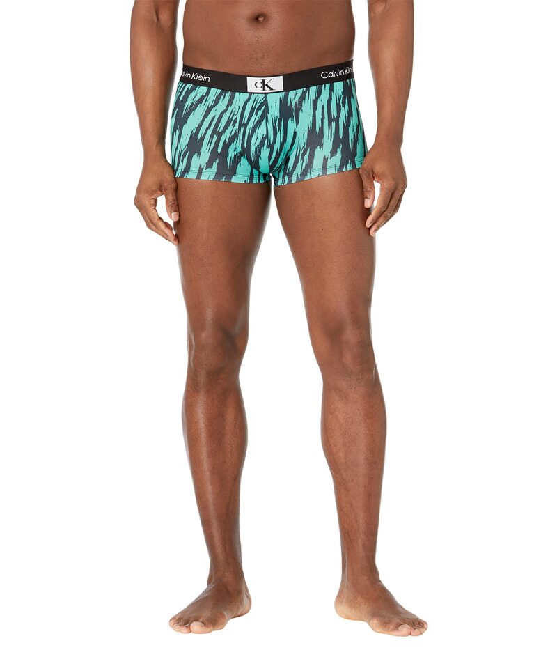 【送料無料】 カルバン クライン アンダーウェア メンズ ボクサーパンツ アンダーウェア Calvin Klein 1996 Low Rise Trunks 3-Pack Black/Fresh Peppermint/Tiger Stripe Print Fresh Peppermint