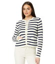 【送料無料】 ヴァインヤードヴァインズ レディース ニット・セーター カーディガン アウター Stripe Crew Cardigan Nautical Navy(4)