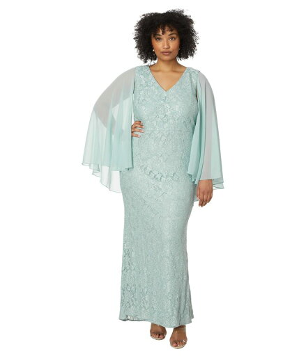 【送料無料】 ベッツィアンドアダム レディース ワンピース トップス Plus Size Long Lace Capelet Sage 【送料無料】 ベッツィアンドアダム レディース ワンピース トップス Plus Size Long Lace Capelet Sage