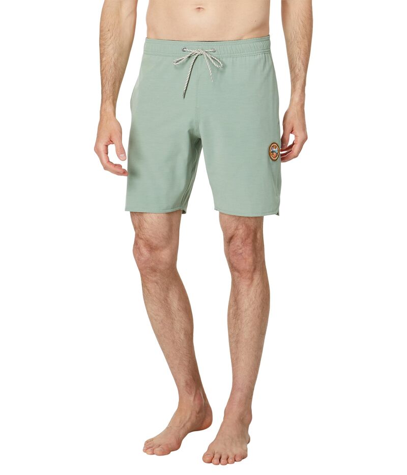 【送料無料】 ヴィスラ メンズ ハーフパンツ・ショーツ 水着 Solid Sets 17.5" Ecolastic Trunks Light Sage