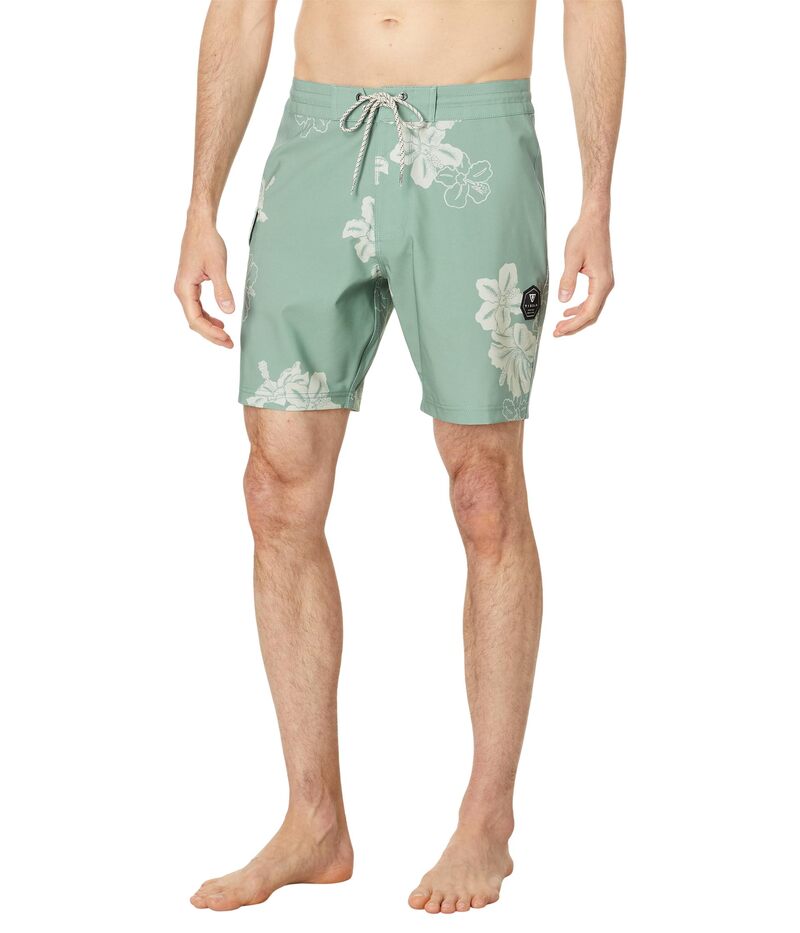 【送料無料】 ヴィスラ メンズ ハーフパンツ・ショーツ 水着 Byebiscus 17.5" Boardshorts Light Sage