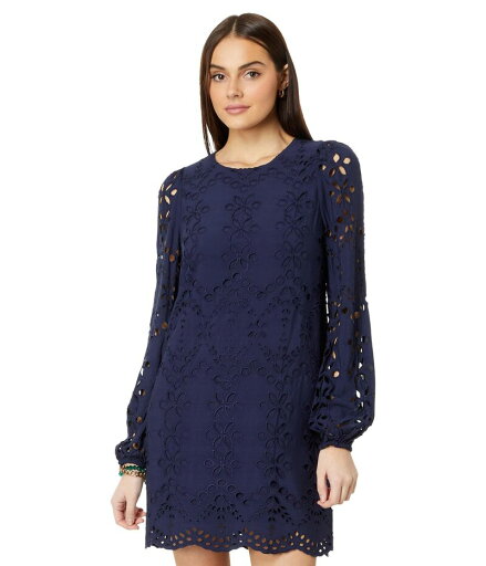 【送料無料】 リリーピュリッツァー レディース ワンピース トップス Alyna Long Sleeve Eyelet Dress True Navy Soiree Eyelet 【送料無料】 リリーピュリッツァー レディース ワンピース トップス Alyna Long Sleeve Eyelet Dress True Navy Soiree Eyelet