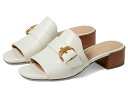 【送料無料】 コールハーン レディース ヒール シューズ Crosby Slide Sandal Ivory Leather/Stack