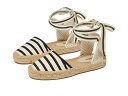 【送料無料】 ソルドス レディース サンダル シューズ Lauren Lace Up Espadrille Ivory/Black