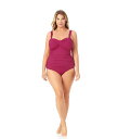 【送料無料】 アンコール レディース 上下セット 水着 Plus Size Twist Front Shirred Bandeau One-Piece Berr...