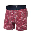 【送料無料】 サックスアンダーウェアー メンズ ボクサーパンツ アンダーウェア Droptemp Cooling Cotton Boxer Brief Fly Vintage Geo/Red