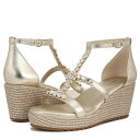 【送料無料】 ナチュライザー レディース ヒール シューズ Serena Ankle Straps Champagne Metallic Leather