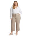 【送料無料】 エヌワイディージェイ レディース カジュアルパンツ ボトムス Plus Wide Leg Cropped Cargo Saddlewood