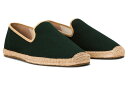 【送料無料】 ソルドス メンズ スリッポン・ローファー シューズ Smoking Slipper Espadrille Green / Tan