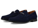 【送料無料】 ステイシーアダムス メンズ スリッポン・ローファー シューズ Ravelle Moc Toe Bit Slip-On Navy Suede
